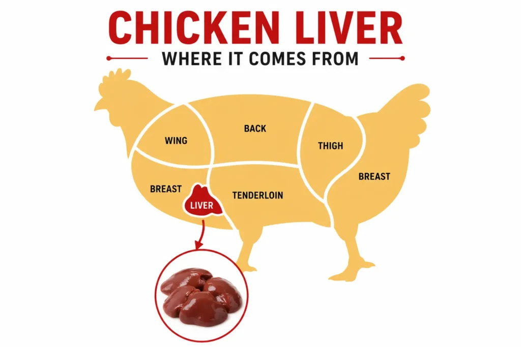Fresh chicken liver kebda from Farm House Egypt