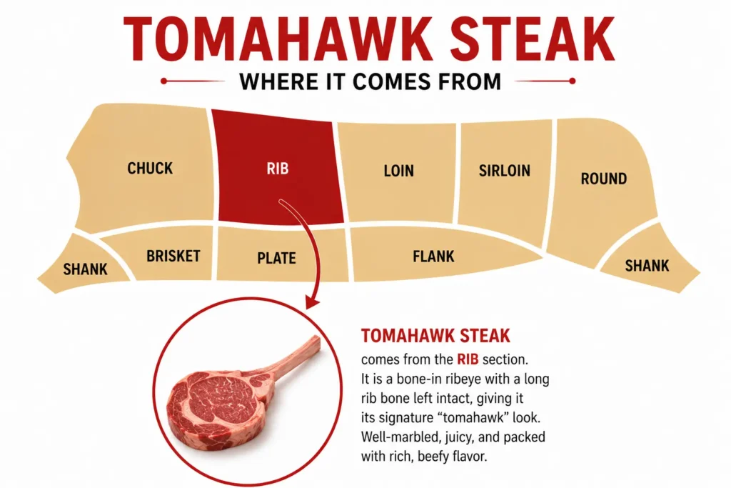 Balady Kandouz Tomahawk steak from Farm House Egypt
