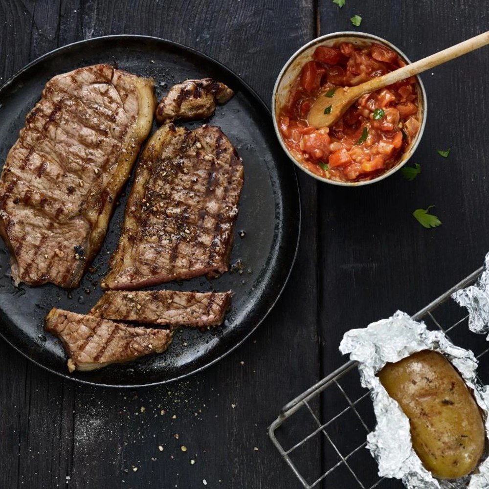 Beef Entrecote Balady Kandouz 1 KG Thin Cut Steak with Fat Cap | انتركوت
