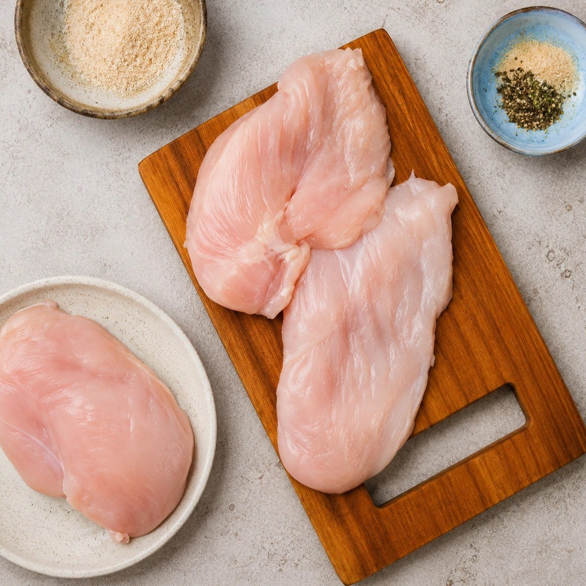 Chicken Fillet Pane Cut 1 KG Thin Breast Slices | بانيه فراخ