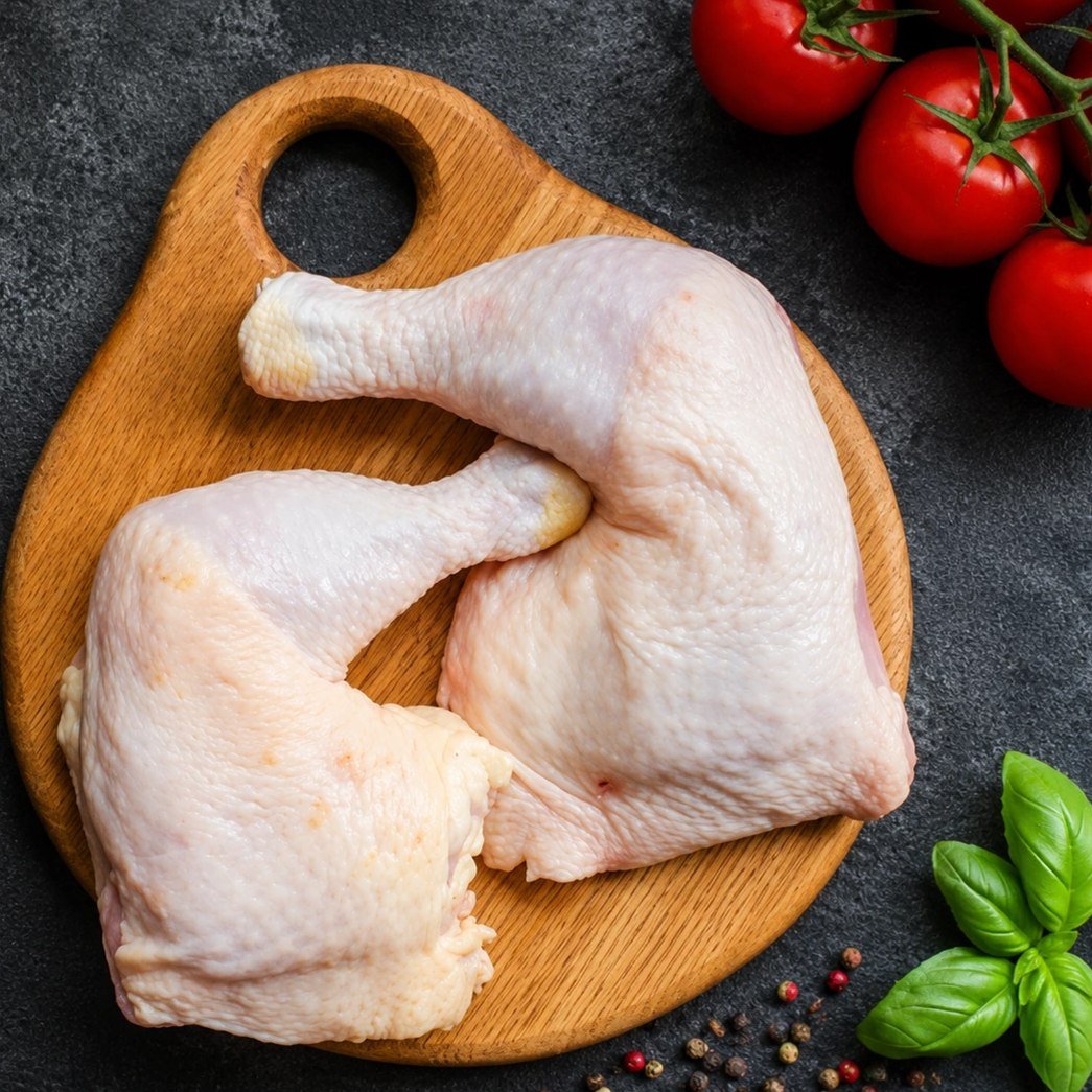 Chicken Thighs with Bone 1 KG Chicken Legs Premium Juicy Cut | أوراك فراخ
